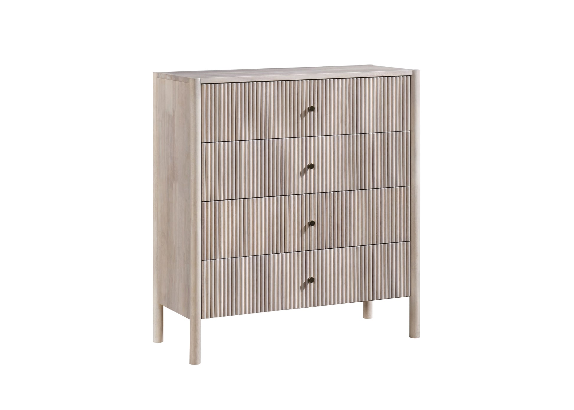 LANDRA HANDCRAFTED RUBBERWOOD 4-DRAWER TALLBOY/CHEST OF 4 DRAWERS - MyChocolateWood