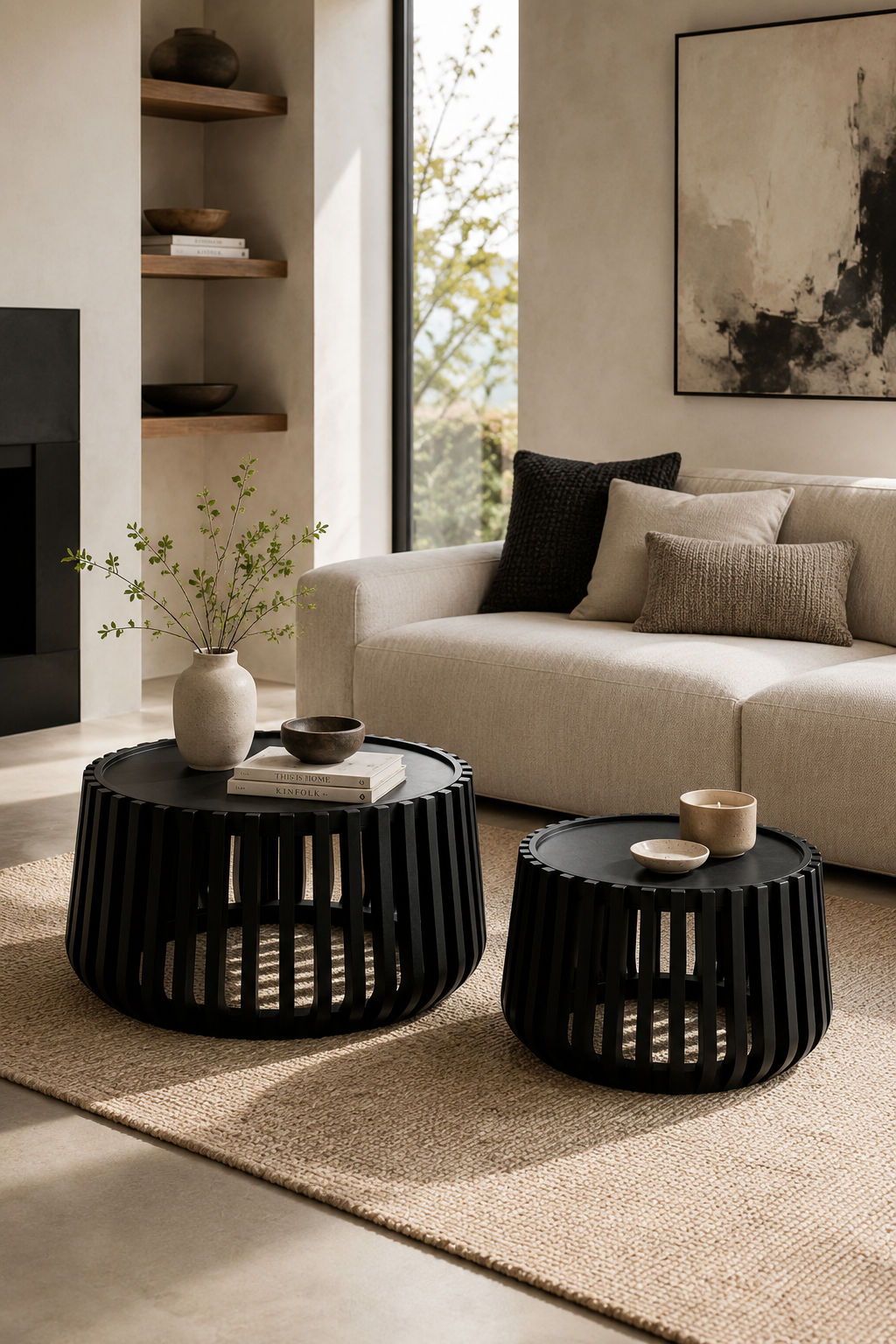 Merti Set of 2 Mango Wood Coffee Tables