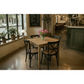 Tara Square Dining Table with black crossback chairs styled