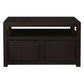 TANAKA SOLID MAHOGANY SMALL TV UNIT WITH 2 DOORS IN CHOCOLATE - MyChocolateWood