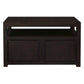 Tanaka Solid Mahogany Small TV Unit 97cm with 2 Doors in Chocolate - Chocolate Wood