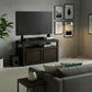 TANAKA SOLID MAHOGANY SMALL TV UNIT WITH 2 DOORS IN CHOCOLATE - MyChocolateWood