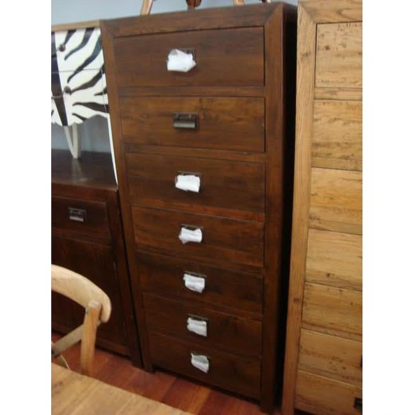 TARA SOLID OAK 7 DRAWERS TALLBOY
