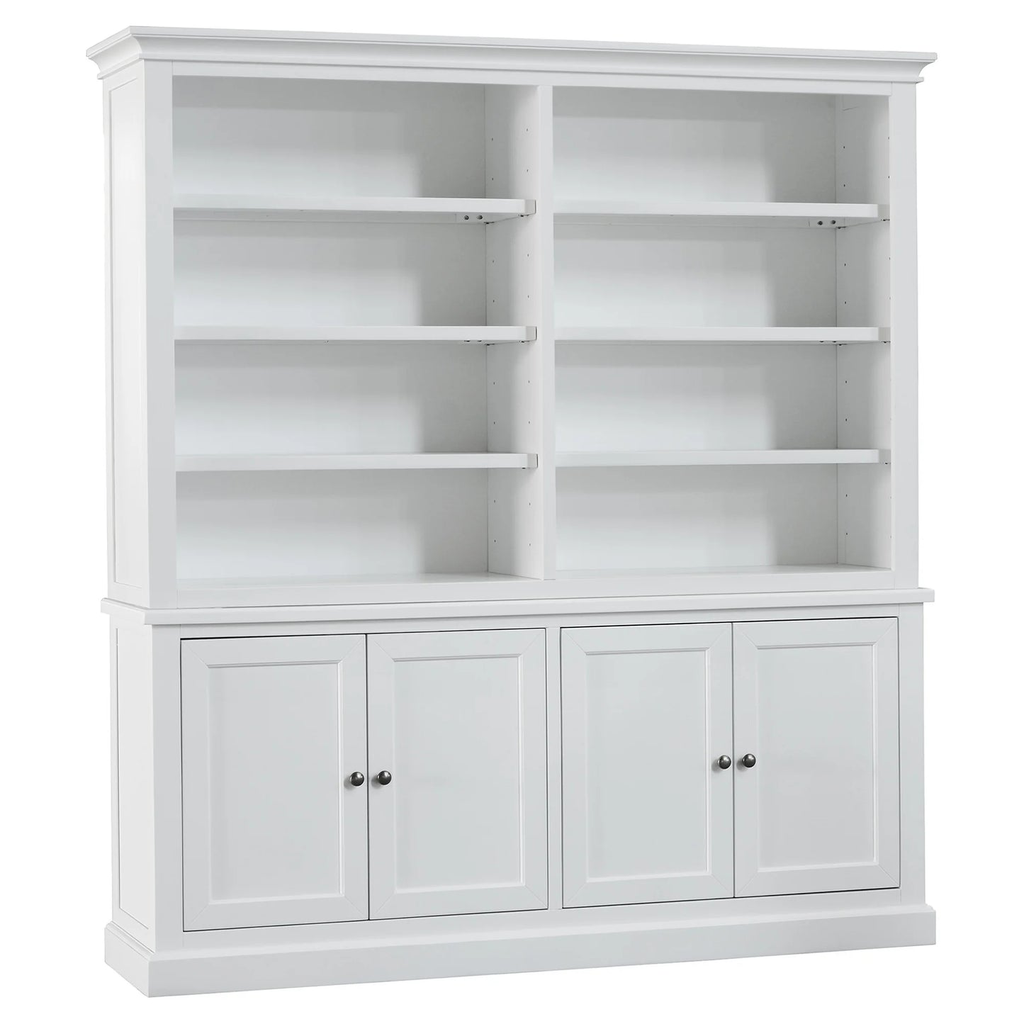 BRETTON ACACIA TIMBER 4 DOOR BUFFET/SIDEBOARD WHITE