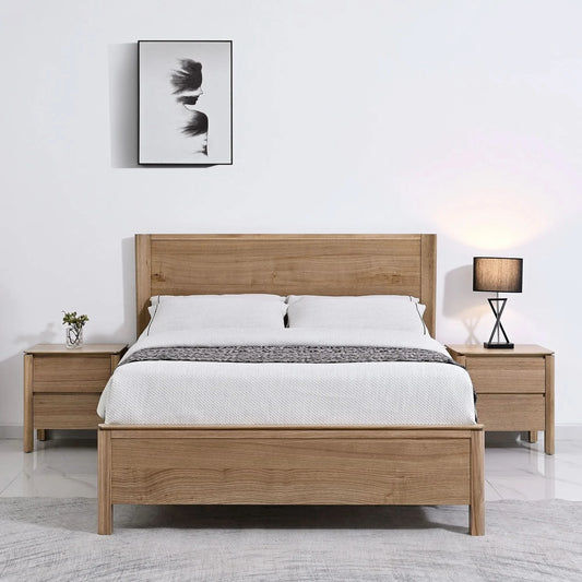 Jinetta Solid Messmate Timber King Bed Light Smoke