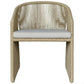 Dorven Wicker & Steel Outdoor Dining Chair in Natural & Cream