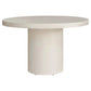 Dorven Outdoor Round Concrete Dining Table in Cream