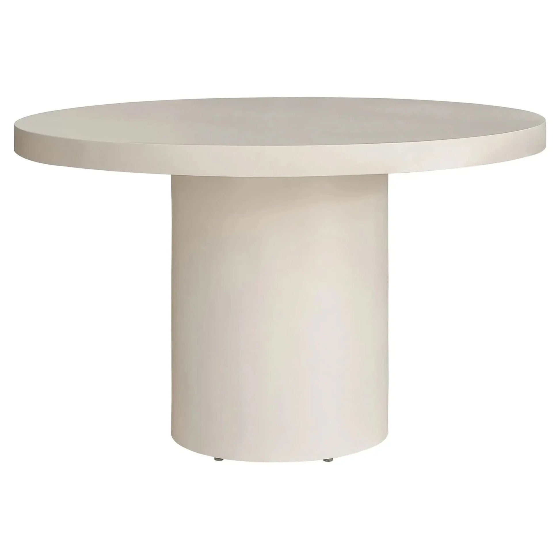 Dorven Outdoor Round Concrete Dining Table in Cream