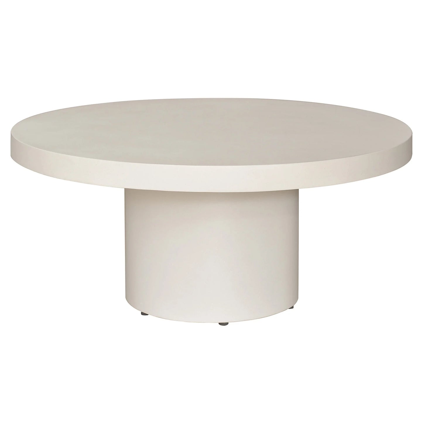 DORVEN OUTDOOR ROUND CONCRETE COFFEE TABLE CREAM