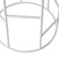 Jace White Steel Bar Stool with White Linen - Chocolate Wood