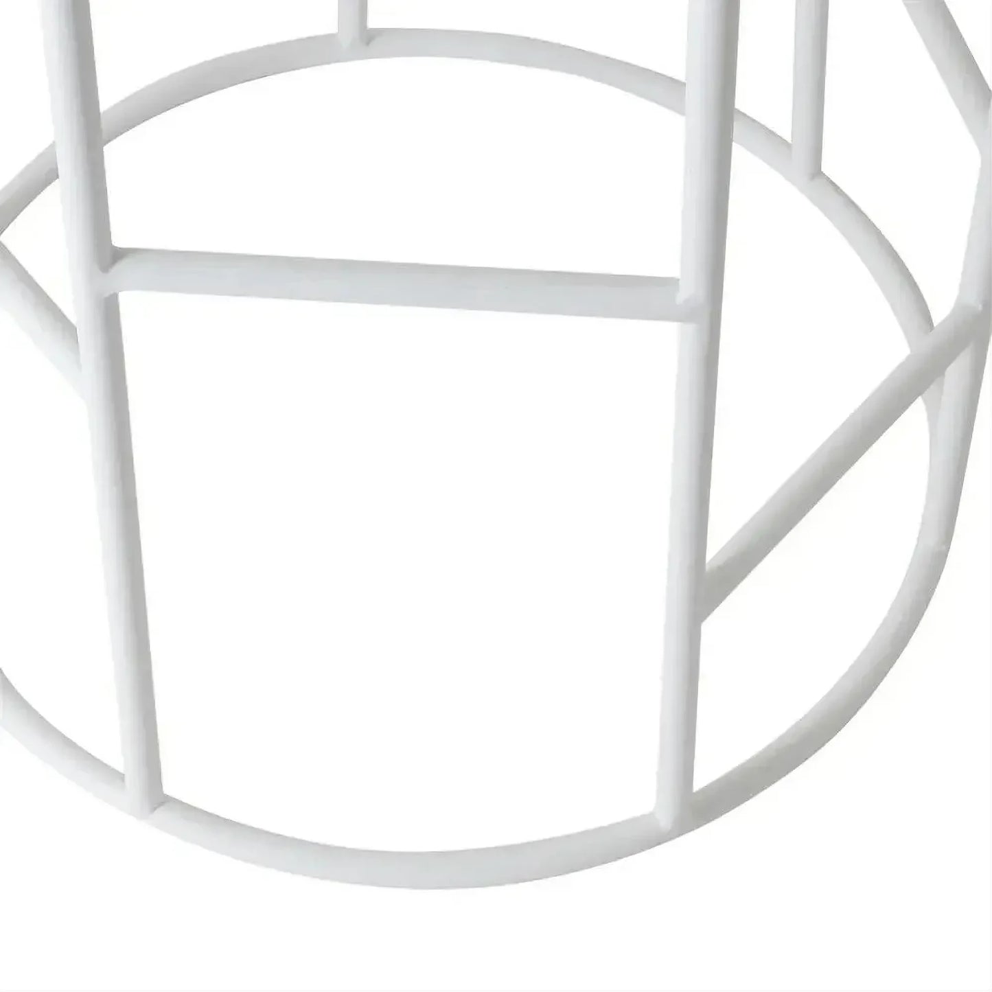 Jace White Steel Bar Stool with White Linen - Chocolate Wood