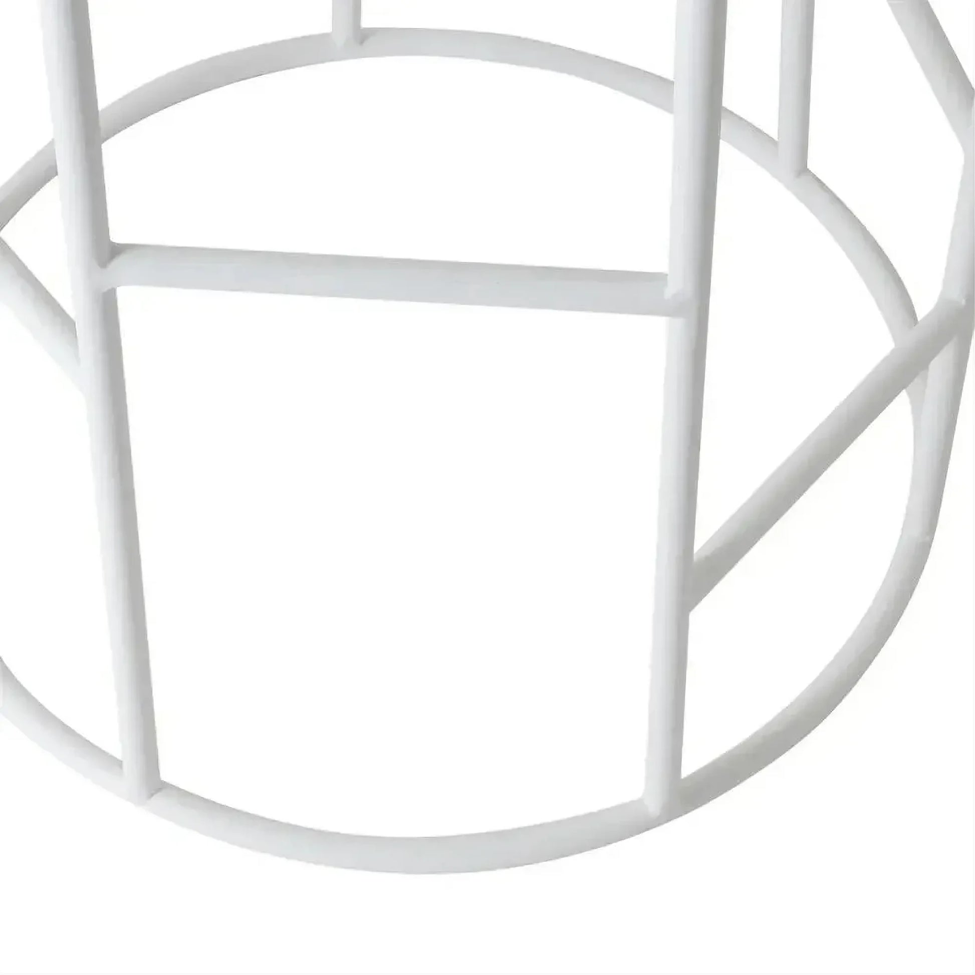 Jace White Steel Bar Stool with White Linen - Chocolate Wood