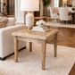 CASA RECYCLED ELM RUSTIC LAMP TALE/SIDE TABLE TABLE PARQUETRY TOP - MyChocolateWood