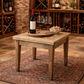 CASA RECYCLED ELM RUSTIC LAMP TALE/SIDE TABLE TABLE PARQUETRY TOP - MyChocolateWood