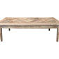 CASA RECYCLED ELM RUSTIC COFFEE TABLE PARQUETRY TOP 140CM - MyChocolateWood