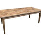 CASA RECYCLED ELM RUSTIC DINING TABLE PARQUETRY TOP - 2 SIZES - MyChocolateWood
