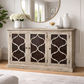 REINA GREYWASHED RECYCLED TIMBER/HERITAGE METAL 3-DOOR BUFFET/SIDEBOARD - MyChocolateWood