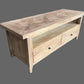 MORO RUSTIC RECYCLED ELM TV UNIT ETU 2 DRAWERS PARQUETRY TOP 140CM - MyChocolateWood