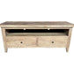 MORO RUSTIC RECYCLED ELM TV UNIT ETU 2 DRAWERS PARQUETRY TOP 140CM - MyChocolateWood