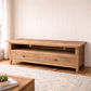 MORO RUSTIC RECYCLED ELM TV UNIT ETU 2 DRAWERS PARQUETRY TOP 140CM - MyChocolateWood