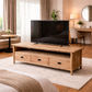 FITAN SOLID OAK  3-DRAWER TELEVISION UNIT ETU NATURAL 180CM - MyChocolateWood