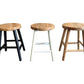 FITAN SOLID OAK STOOL NATURAL TOP/WHITE LEGS HEIGHT 45CM - MyChocolateWood