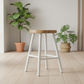 FITAN SOLID OAK STOOL NATURAL TOP/WHITE LEGS HEIGHT 45CM - MyChocolateWood