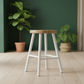 FITAN SOLID OAK STOOL NATURAL TOP/WHITE LEGS HEIGHT 45CM - MyChocolateWood