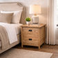 FITAN SOLID OAK 2-DRAWER BEDSIDE TABLE NATURAL - MyChocolateWood