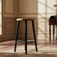FITAN SOLID OAK STOOL NATURAL TOP/BLACK LEGS HEIGHT 65CM - MyChocolateWood