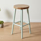 FITAN SOLID OAK STOOL NATURAL TOP/WHITE LEGS HEIGHT 65CM - MyChocolateWood
