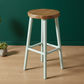 FITAN SOLID OAK STOOL NATURAL TOP/WHITE LEGS HEIGHT 65CM - MyChocolateWood