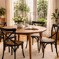 FITAN SOLID OAK ROUND DINING TABLE 120CM NATURAL - MyChocolateWood