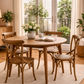FITAN SOLID OAK ROUND DINING TABLE 120CM NATURAL - MyChocolateWood