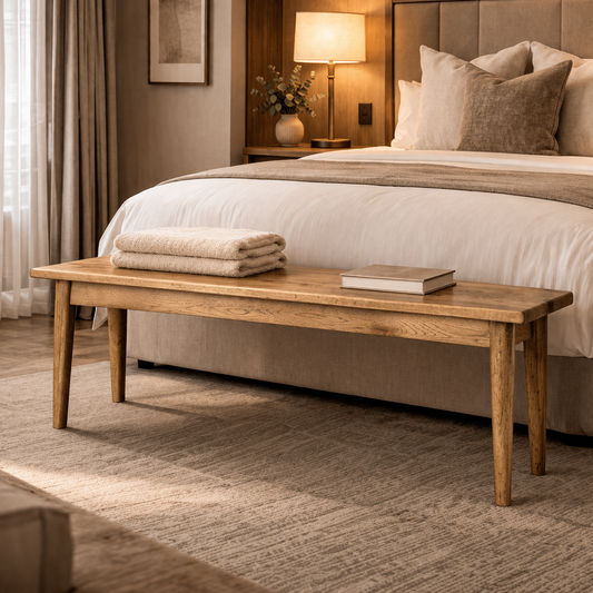 FITAN SOLID OAK BENCH NATURAL 185CM - MyChocolateWood