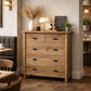 FITAN SOLID OAK 5-DRAWER CHEST OF DRAWERS - MyChocolateWood