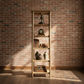 FITAN SOLID OAK SKINNY 5-SHELF BOOKCASE BOOKSHELF/DISPLAY SHELVES - MyChocolateWood