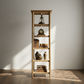 FITAN SOLID OAK SKINNY 5-SHELF BOOKCASE BOOKSHELF/DISPLAY SHELVES - MyChocolateWood