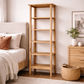 FITAN SOLID OAK SKINNY 5-SHELF BOOKCASE BOOKSHELF/DISPLAY SHELVES - MyChocolateWood