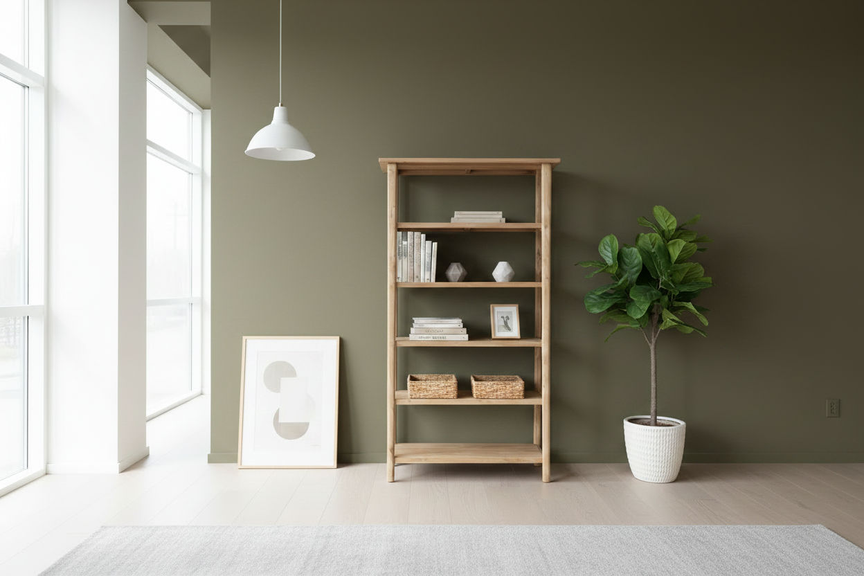 FITAN SOLID OAK WIDE 5-SHELF BOOKCASE BOOKSHELF/DISPLAY SHELVES - MyChocolateWood