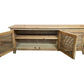PALM BEACH TV/ENTERTAINMENT UNIT 3 DOORS LOUVRE STYLE IN SOLID OAK - MyChocolateWood