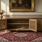 PALM BEACH TV/ENTERTAINMENT UNIT 3 DOORS LOUVRE STYLE IN SOLID OAK - MyChocolateWood