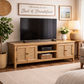 PALM BEACH LOUVRE STYLE TV/ENTERTAINMENT UNIT 4 DOORS & 2 SHELVES SOLID OAK - MyChocolateWood
