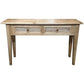PALM BEACH LOUVRE STYLE 2 DRAWER HALL TABLE/CONSOLE TABLE IN SOLID OAK - MyChocolateWood