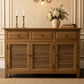 PALM BEACH BUFFET/SIDEBOARD 3 DOORS 3 DRAWERS LOUVRE STYLE SOLID OAK - MyChocolateWood