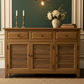 PALM BEACH BUFFET/SIDEBOARD 3 DOORS 3 DRAWERS LOUVRE STYLE SOLID OAK - MyChocolateWood