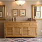 PALM BEACH BUFFET/SIDEBOARD 4 DOORS 4 DRAWERS LOUVRE STYLE IN SOLID OAK - MyChocolateWood