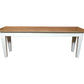 TARA SOLID OAK BENCH NATURAL TOP WHITE LEGS FULL LENGTH - 3 SIZES - MyChocolateWood