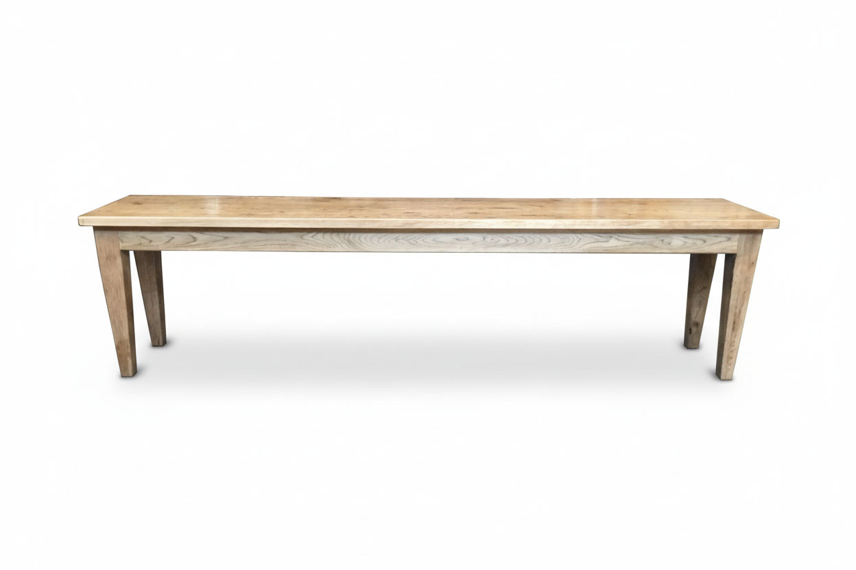 TARA SOLID OAK BENCH NATURAL FULL LENGTH - 3 SIZES - MyChocolateWood