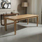 TARA SOLID OAK TIMBER DINING TABLE NATURAL 4 SIZES - NO BREADBOARDS FULL LENGTH (Copy) - MyChocolateWood